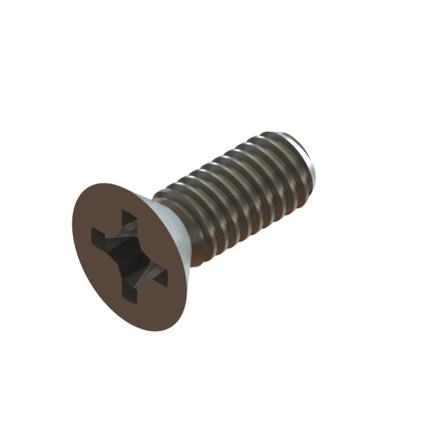 12-25 Screw #8-32X7/16 Phillips Flat Nylon Lock SS