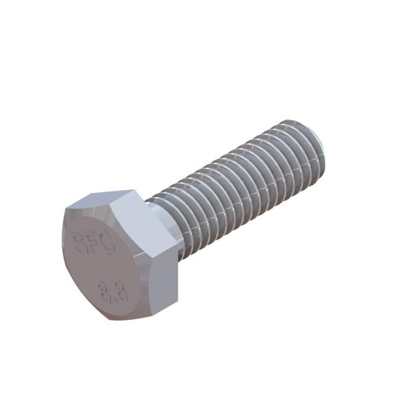 RA-108 Screw M8X1.25X25 Hex Cap Zinc